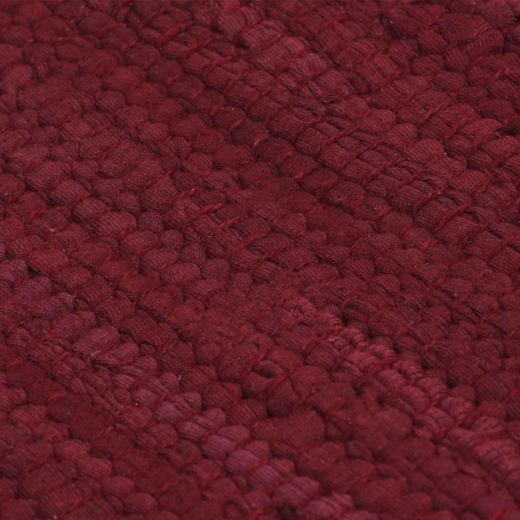 Chindi kilimėlis, rankų darbo, medvilnė, 200x290cm, vyšninė sp.