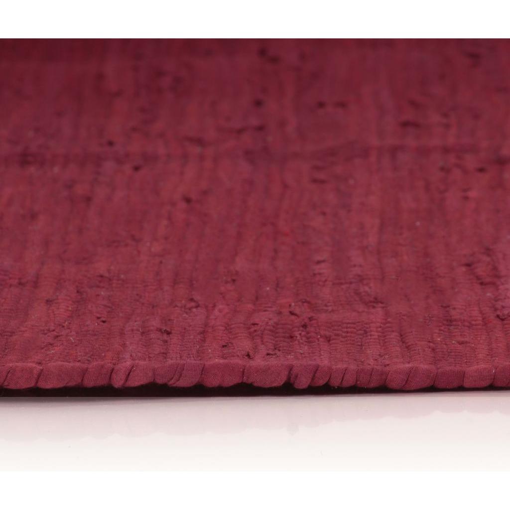 Chindi kilimėlis, rankų darbo, medvilnė, 200x290cm, vyšninė sp.