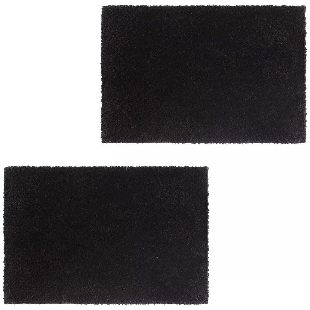 Durų kilimėliai, 2 vnt., kokoso pluoštas, 17 mm, 50x80cm, juodi