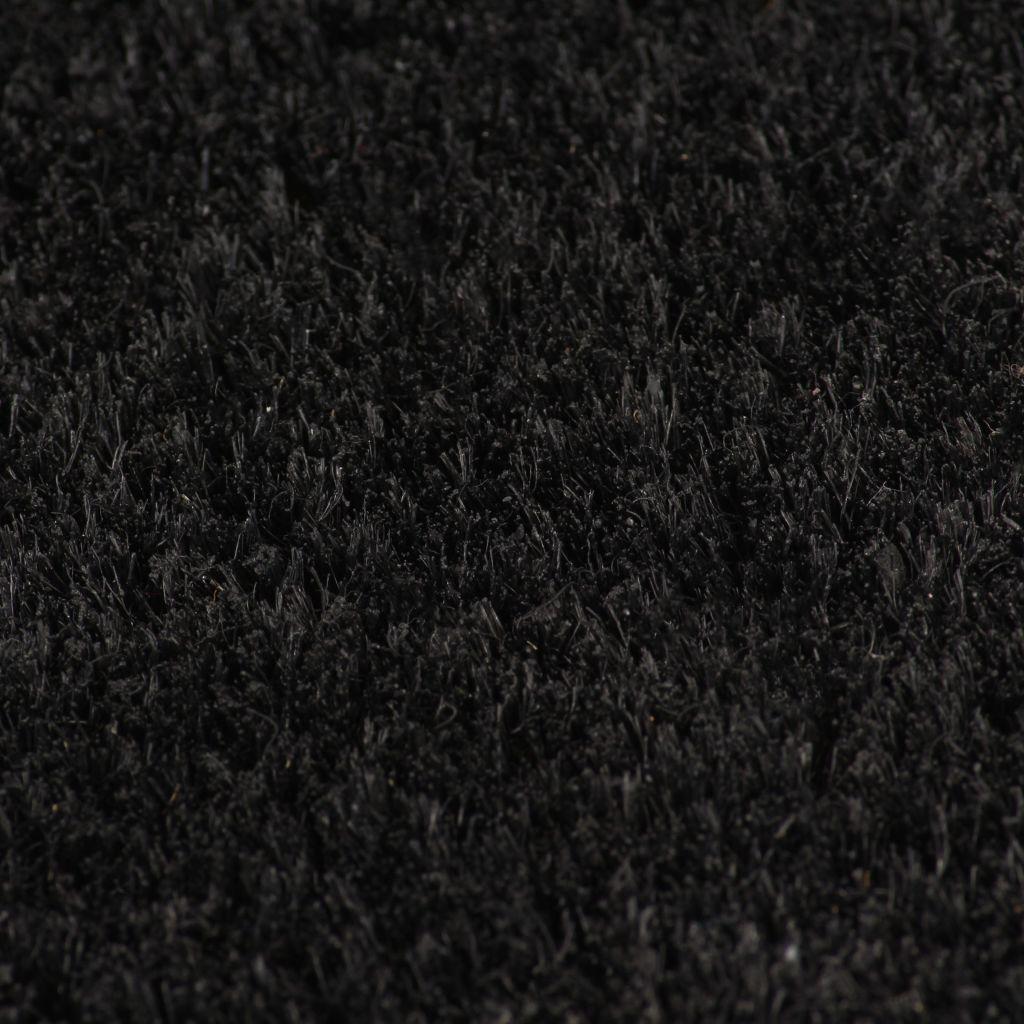 Durų kilimėlis, kokoso pluošt., 17 mm, 80x100 cm, juodas