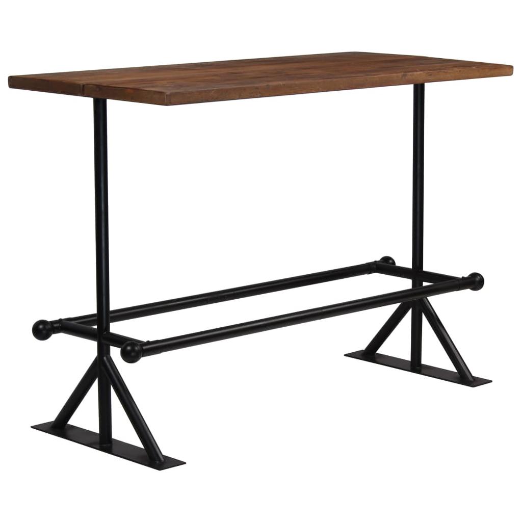 Baro stalas, perdirbta mediena, tamsiai rudos sp., 150x70x107cm