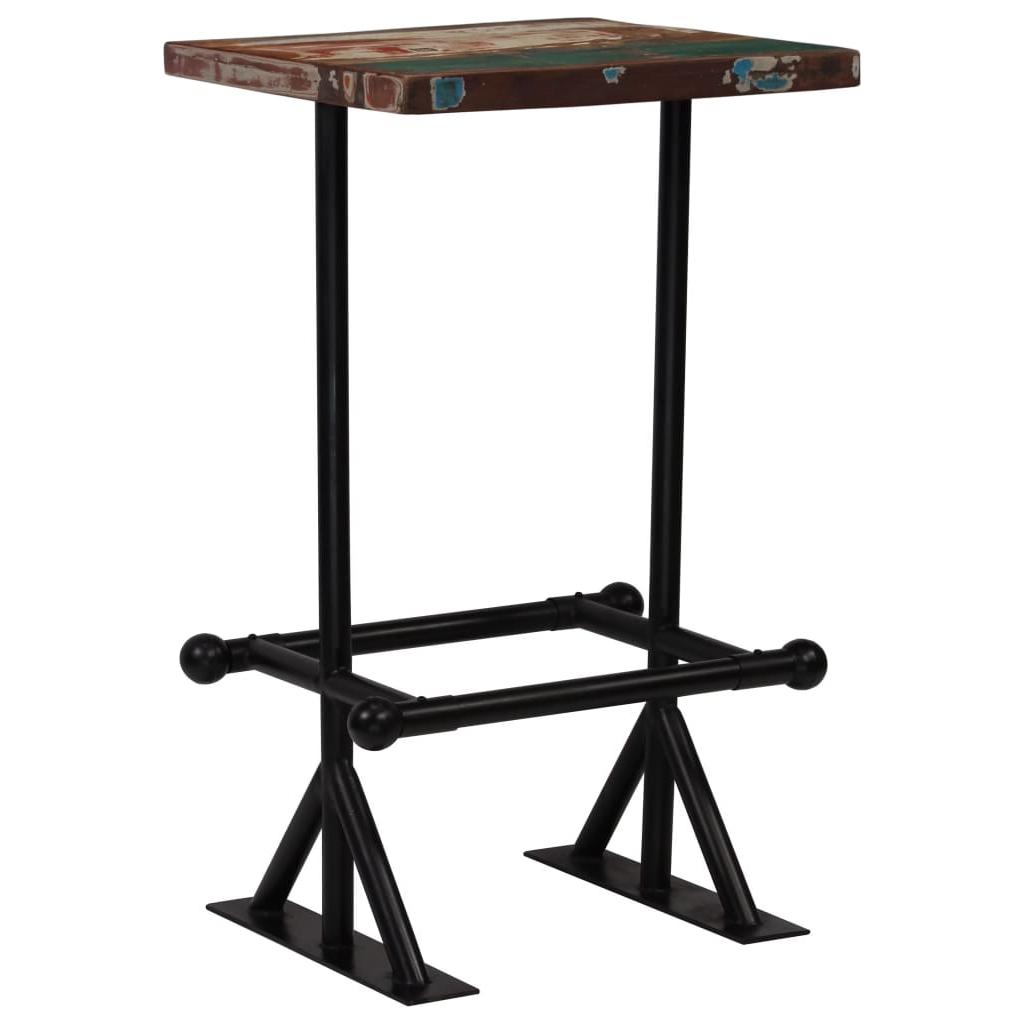 Baro stalas, perdirbta mediena, įvairių spalvų, 60x60x107cm