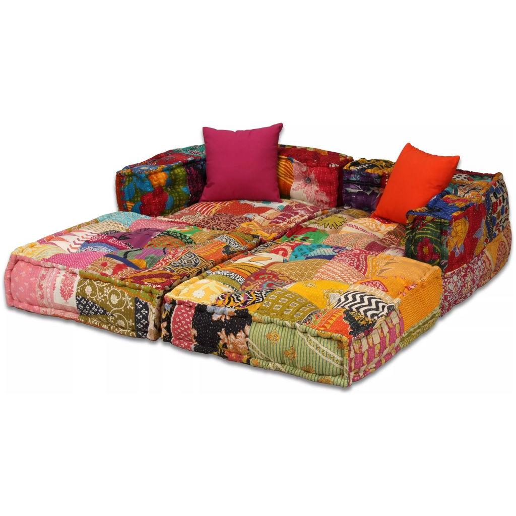 Dvivietė modulinė sofa lova, skiautinis dizainas
