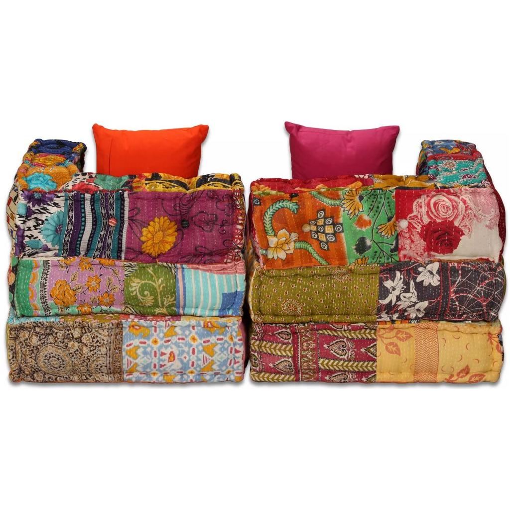 Dvivietė modulinė sofa lova, skiautinis dizainas