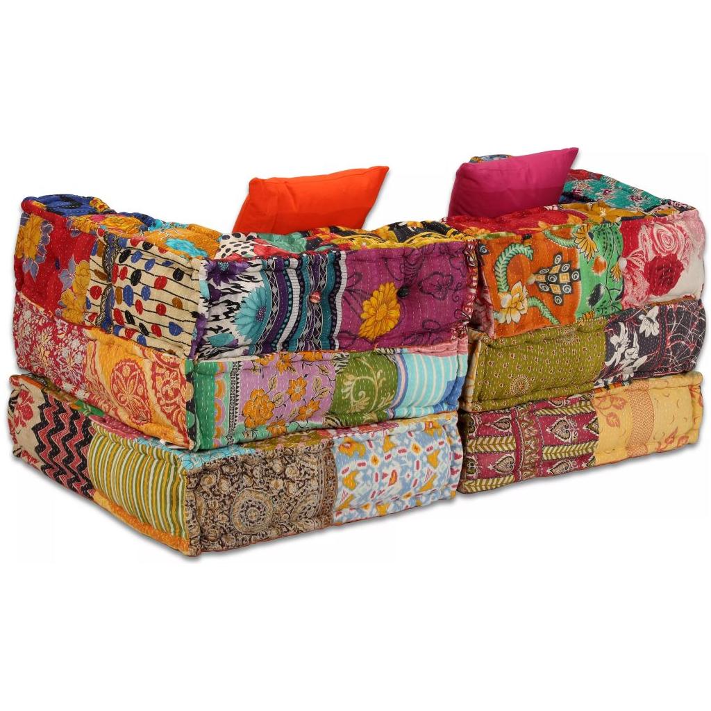 Dvivietė modulinė sofa lova, skiautinis dizainas