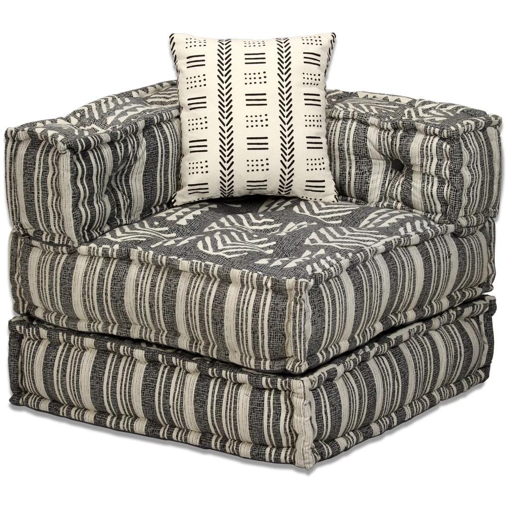 Dvivietė modulinė sofa lova, audinys, dryžuota