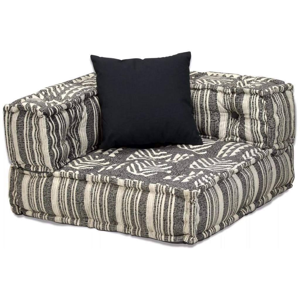 Dvivietė modulinė sofa lova, audinys, dryžuota