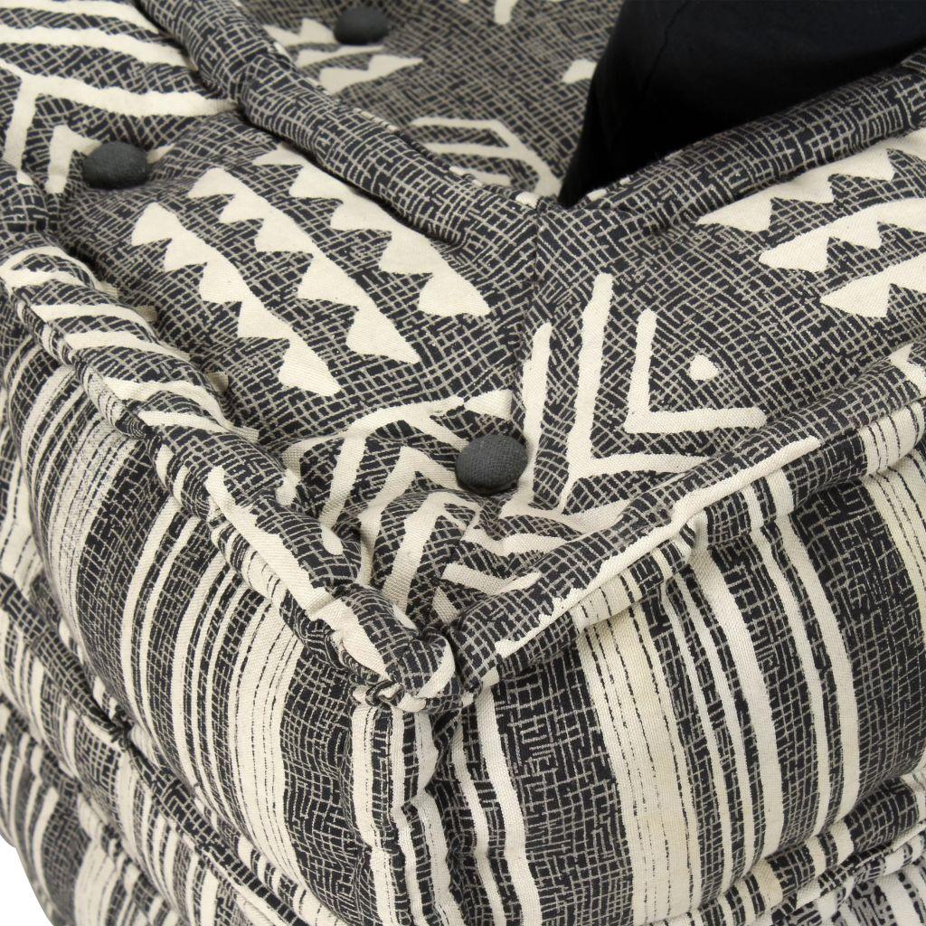 Dvivietė modulinė sofa su porankiais, audinys, dryžuota