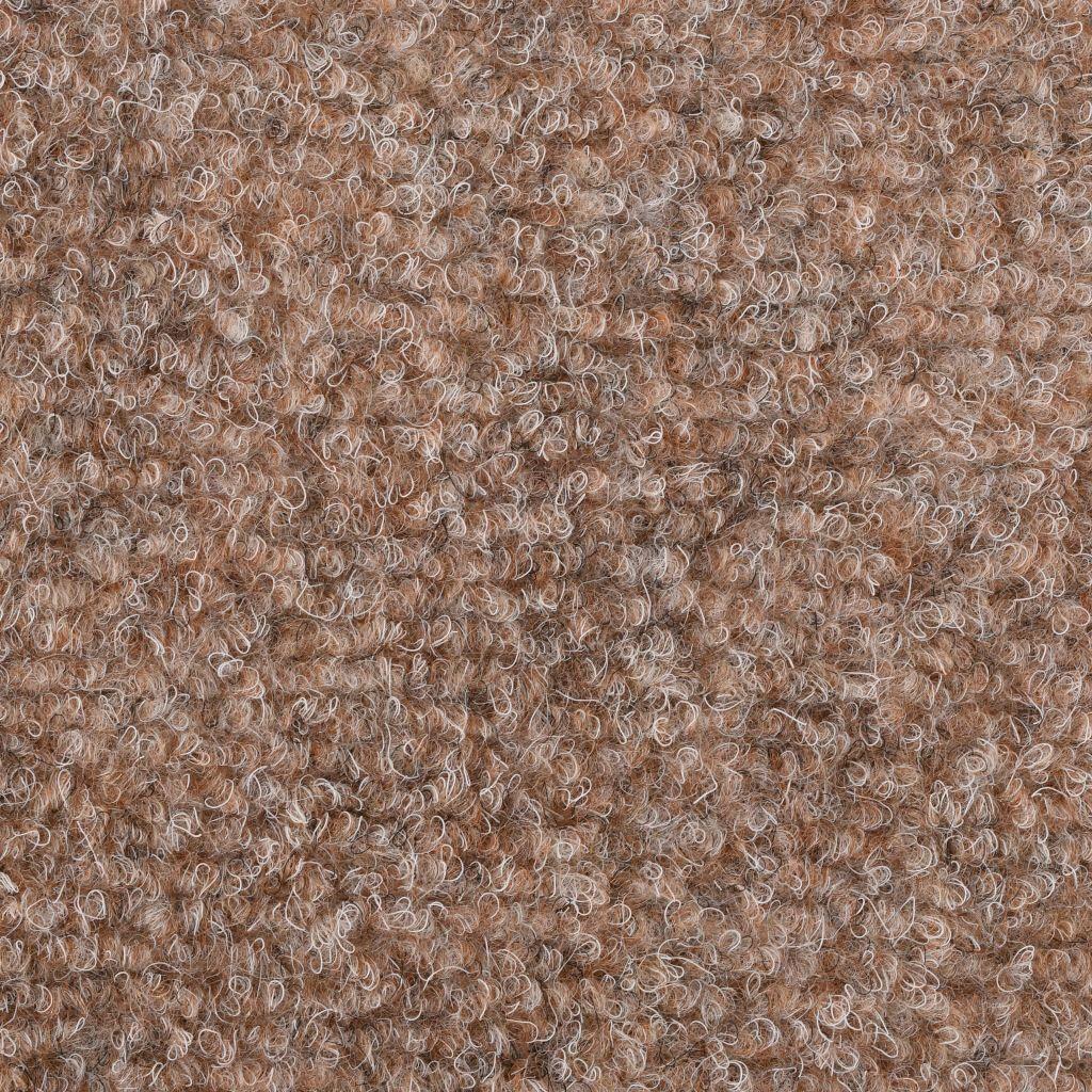 Lipnūs laiptų kilimėliai, 15 vnt., 54x16x4 cm, rudos spalvos