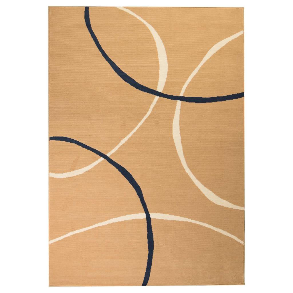 Modernus kilimas, apskritimų raštas, 160x230cm, rudas