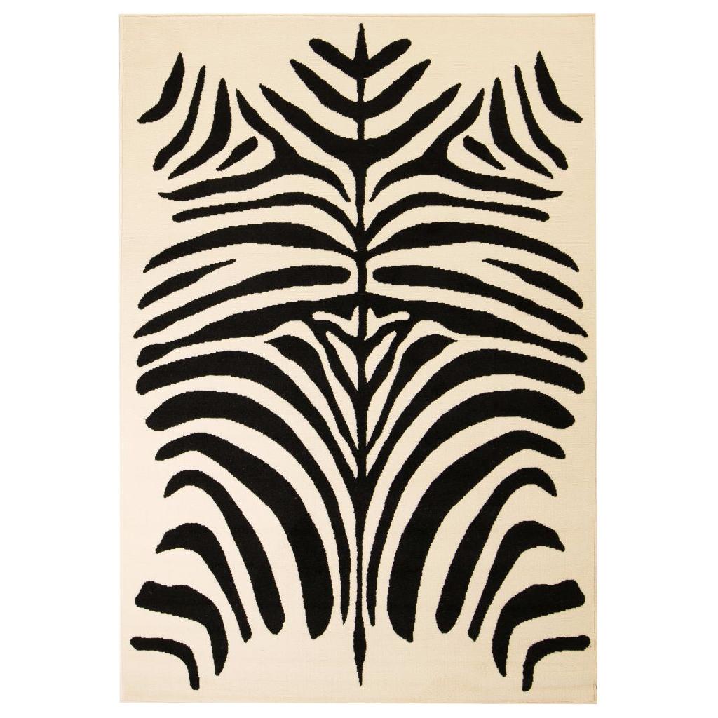 Modernus kilimas, zebro raštas, 160x230cm, smėlio/juodas