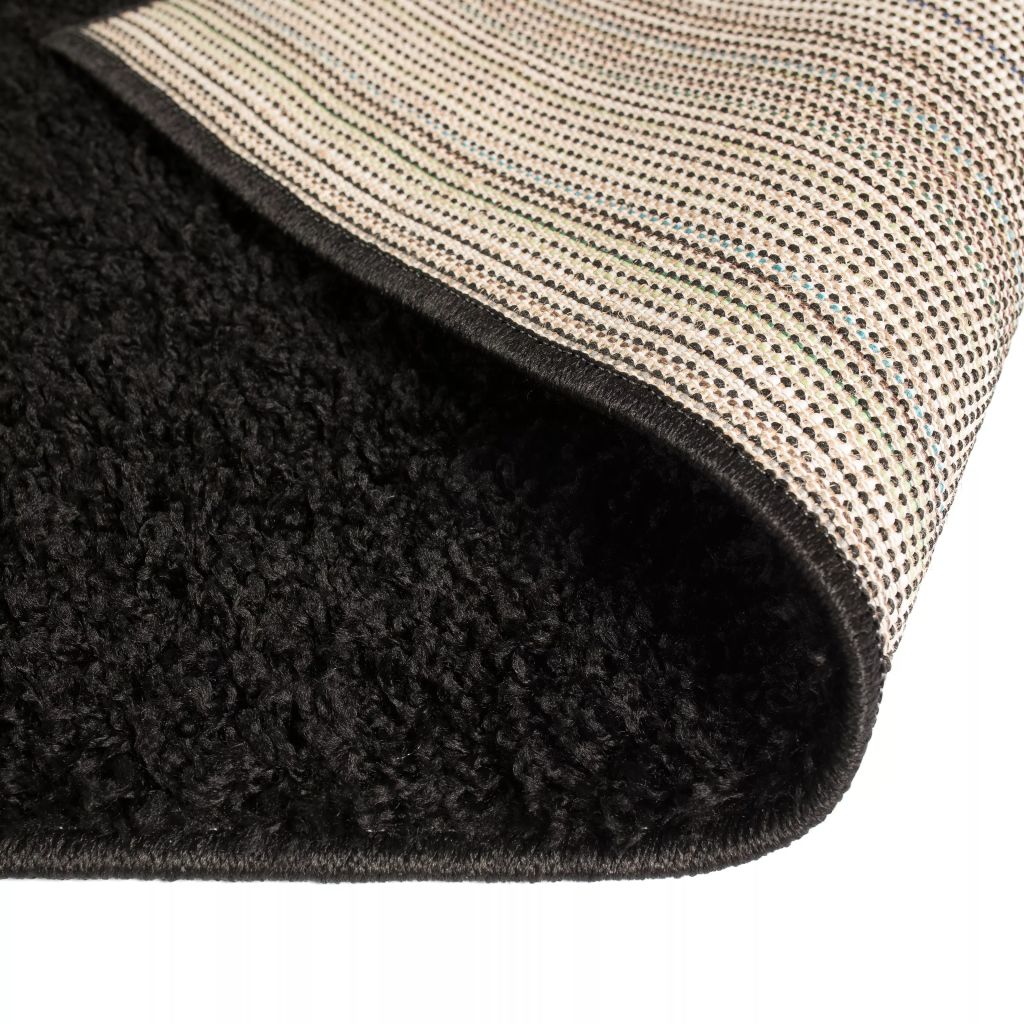 Shaggy tipo kilimėlis, 140x200 cm, juodas
