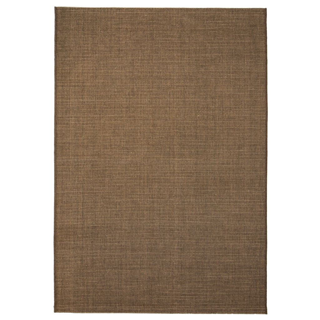 Sizalio išvaizdos vidaus/lauko kilimas, 160x230cm, rudas
