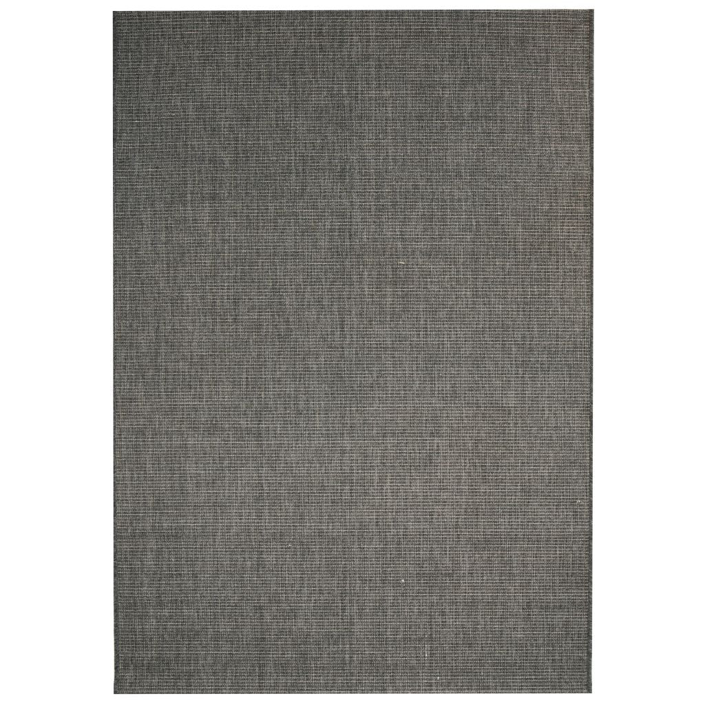 Sizalio išvaizdos vidaus/lauko kilimas, 140x200cm, tams. pilkas
