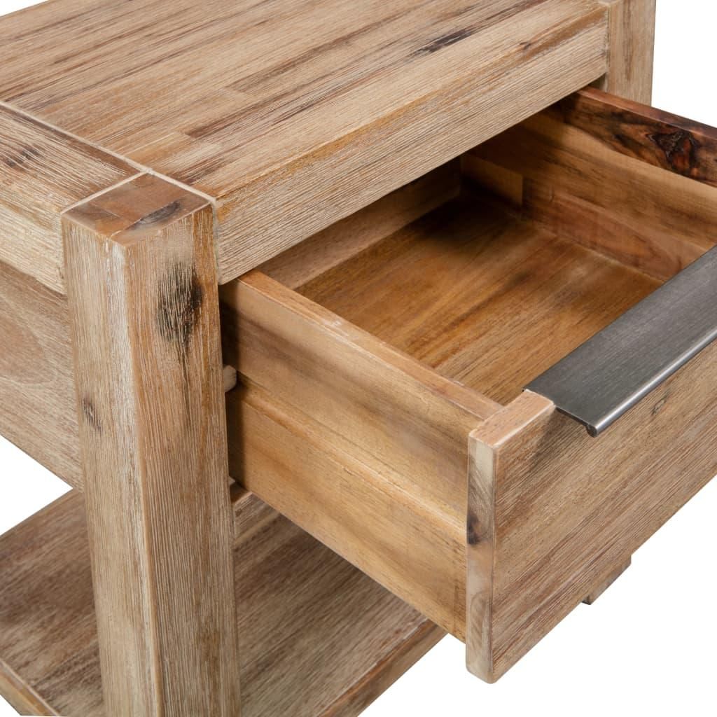 Naktinis staliukas su stalčiumi, 40x30x48cm, akacijos med. mas.