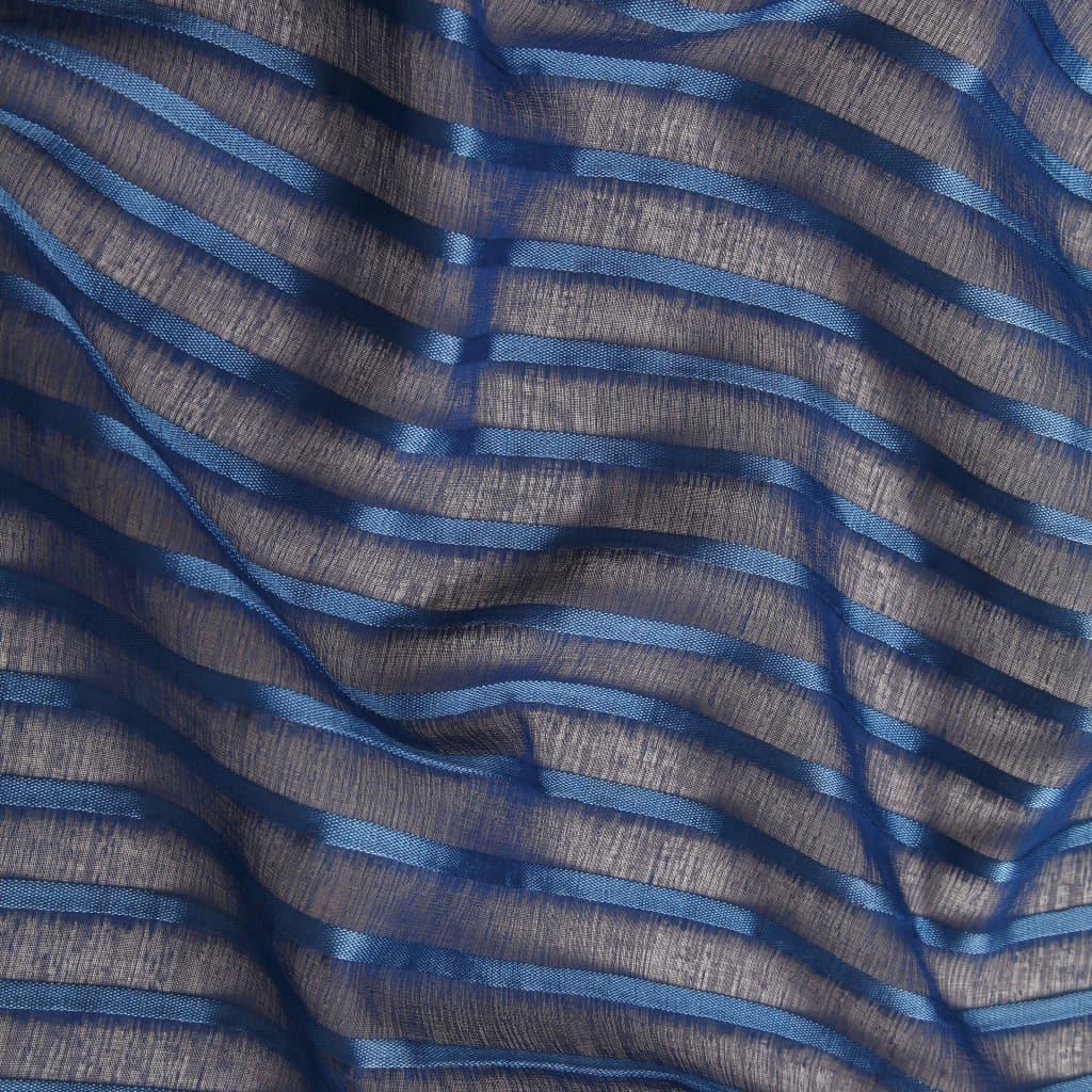 Austos plonos užuolaidos, dryž., 2vnt., 140x225cm, mėlynos