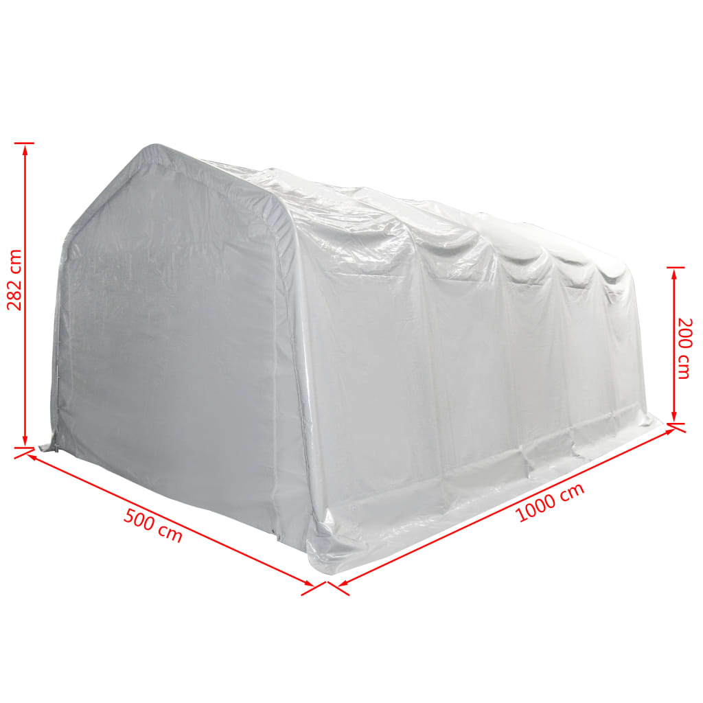 Palapinė daiktams saugoti, PVC, 550 g/m², 5x10 m, balta