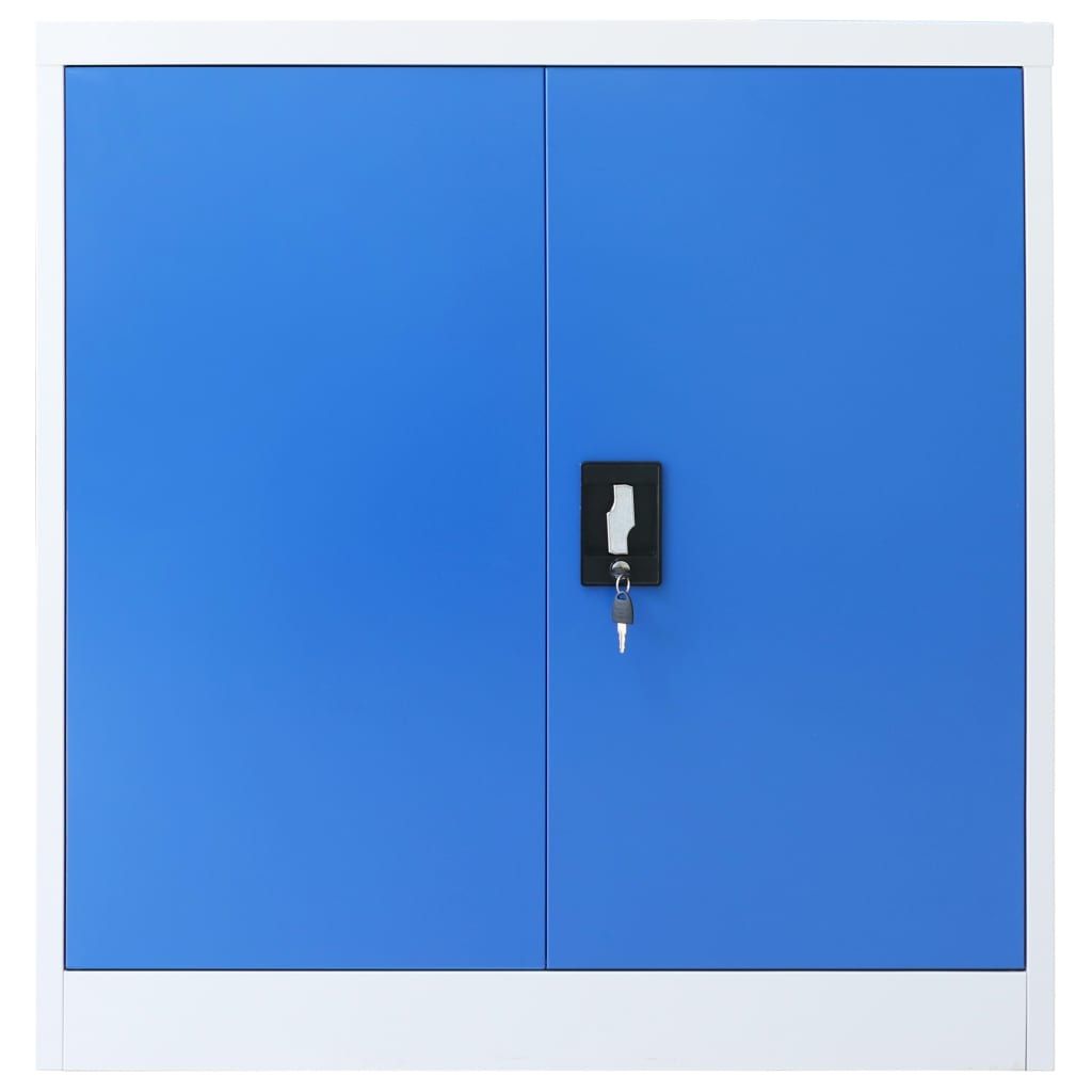 Biuro spintelė, metalas, 90x40x90cm, pilka ir mėlyna