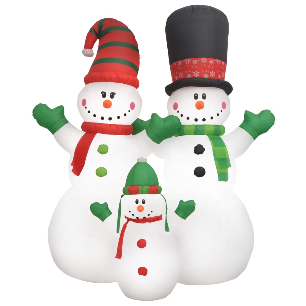 Pripučiamų sniego senių šeima, kalėd. dekor., LED, IP44, 240cm