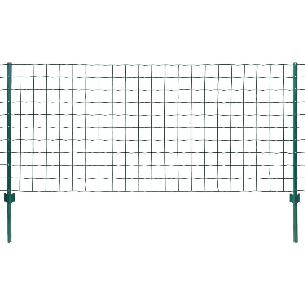 Euro tvoros komplektas, 20x1,5m, plienas, žalias