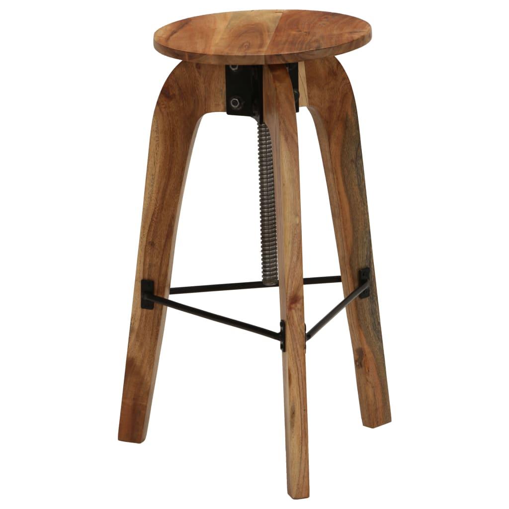 Baro kėdės, 2vnt., akacijos medienos masyvas, 30x(58-78)cm