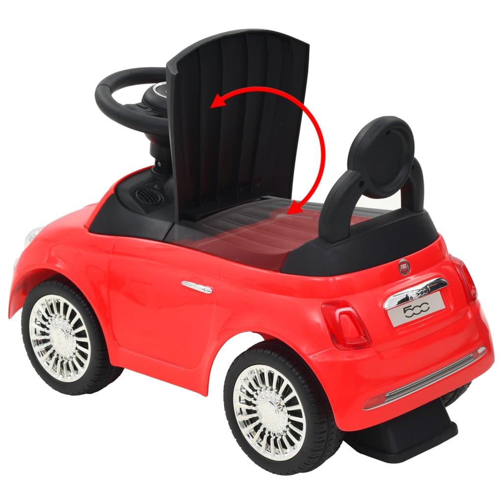 Vaikiškas automobilis Fiat 500, raudonas