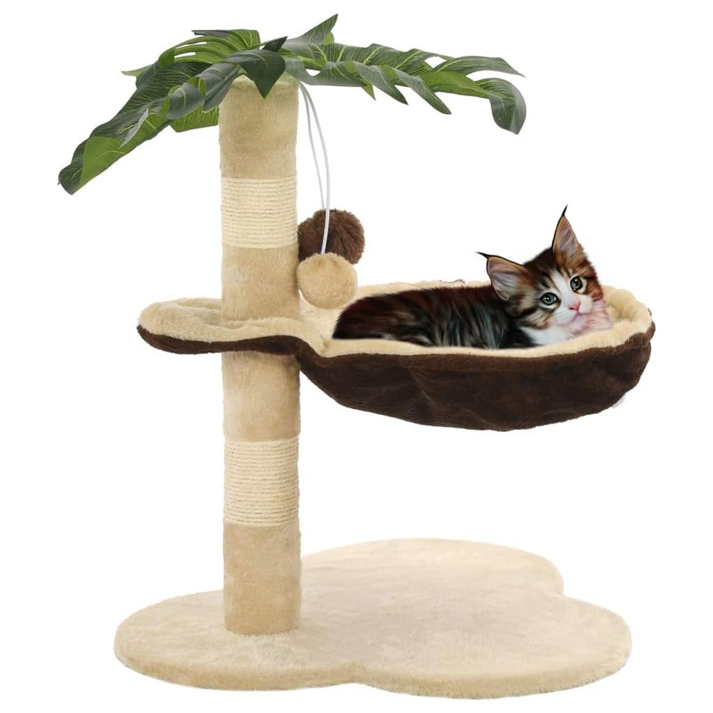 Draskyklė katėms su stovu iš sizalio, 50cm, smėlio ir rudos sp.