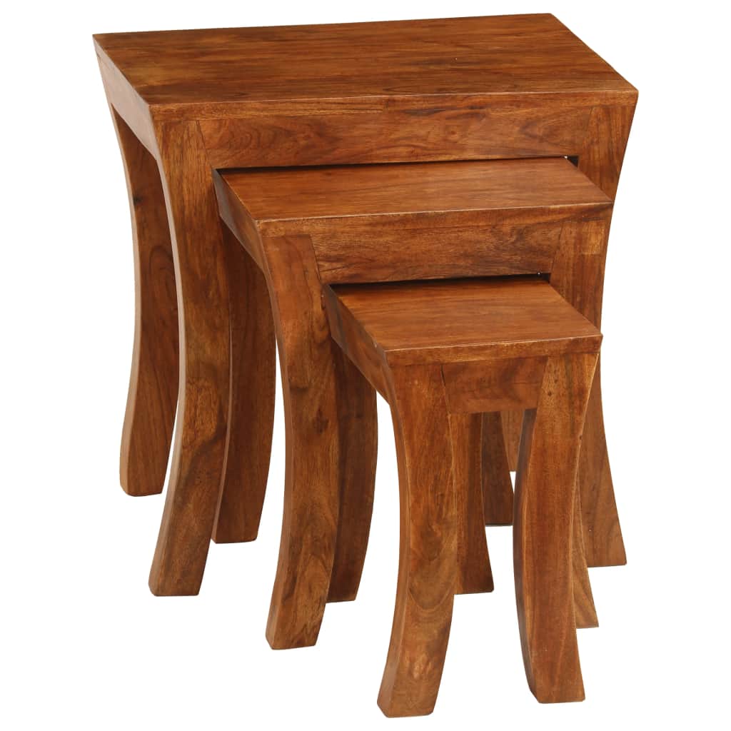 Suded. staliukų kompl., 3d., akac. med. mas., 50x35x50cm, rudas