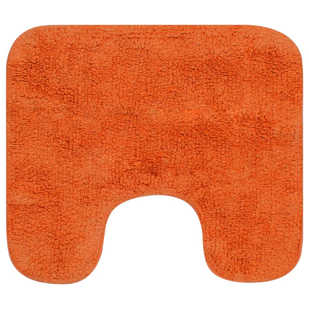 Vonios kilimėlių rinkinys, 3d., oranžinis, audinys