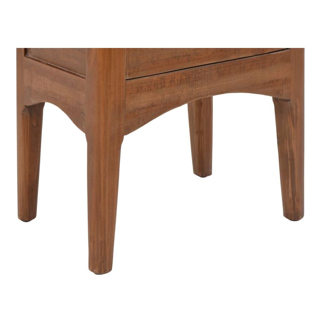 Naktinis staliukas, rudas, 40x29x68 cm, eglės medienos masyvas