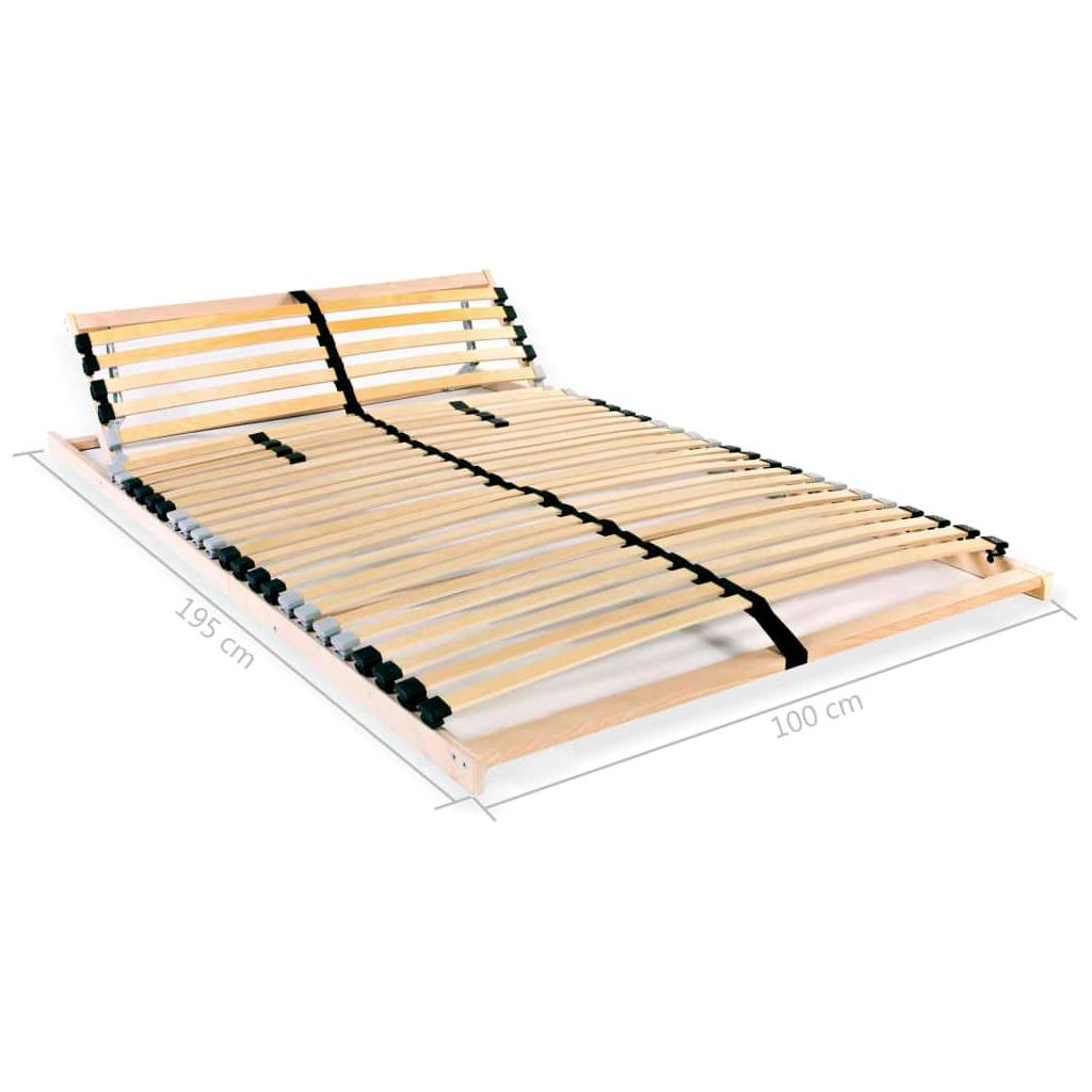 Grotelės lovai su 28 lentjuostėmis, 7 zonos, 100x200cm, FSC