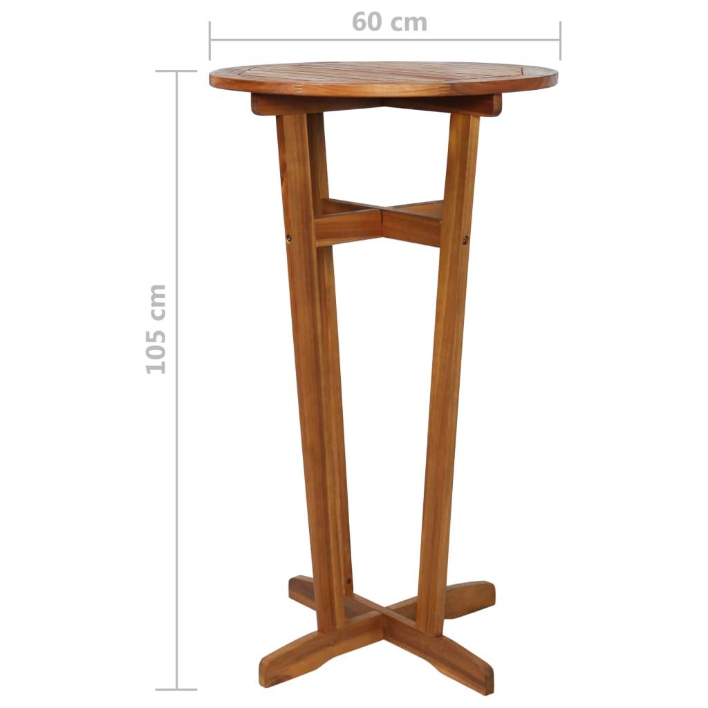 Baro stalas, akacijos medienos masyvas, 60x105cm