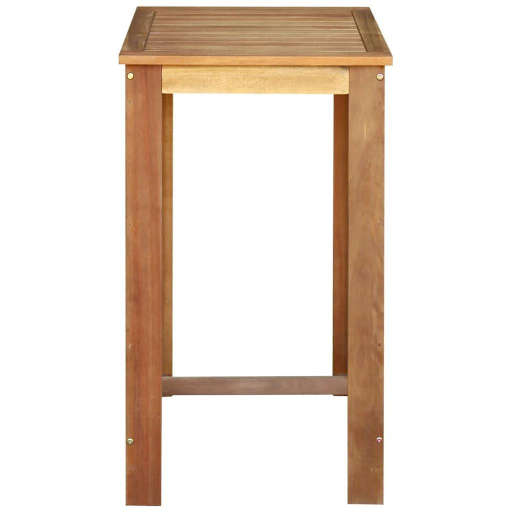 Baro stalas, masyvi akacijos mediena, 60x60x105cm