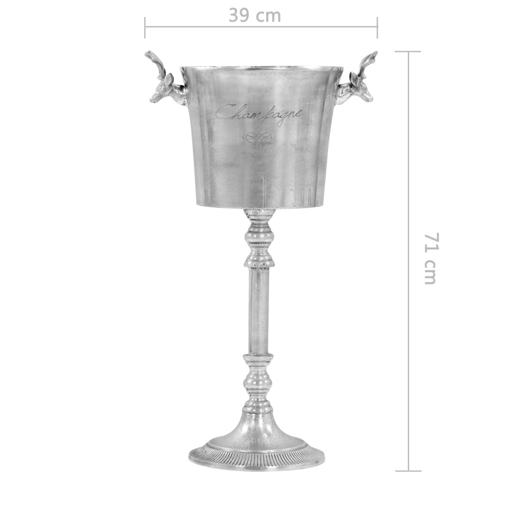 Šampano atšaldymo indas, sidabr. sp., 39x29x71cm, aliuminis