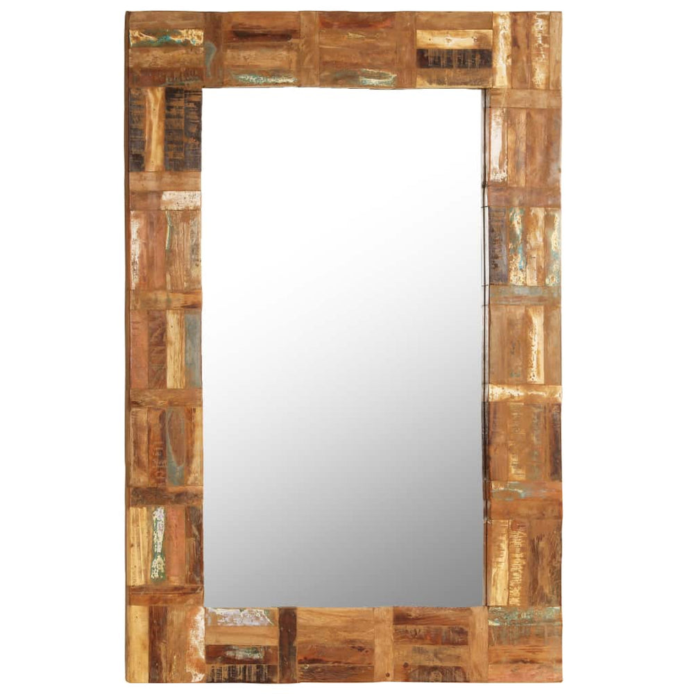 Sieninis veidrodis, perdirbtos medienos masyvas, 60x90cm