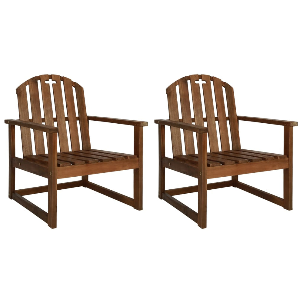 Sodo kėdės, 2 vnt., akacijos medienos masyvas