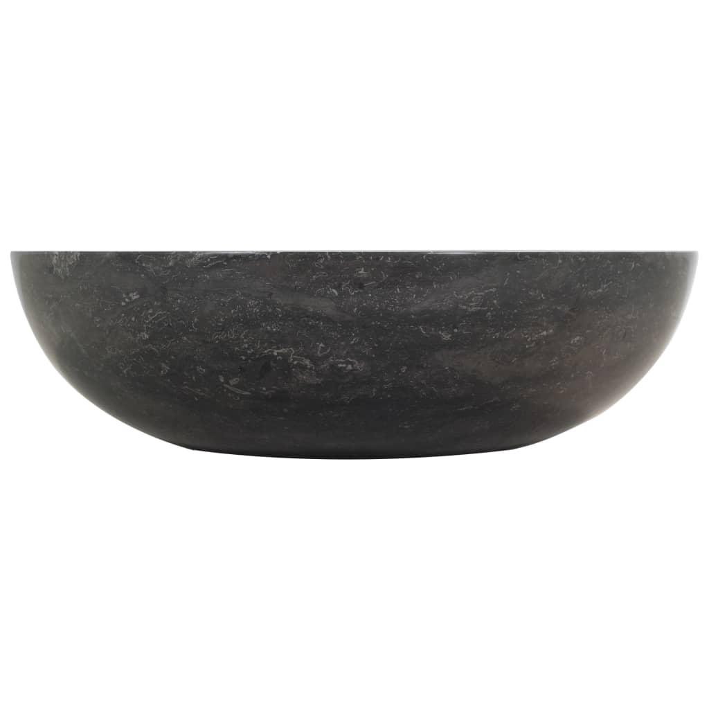 Kriauklė, juoda, 40x12cm, marmuras