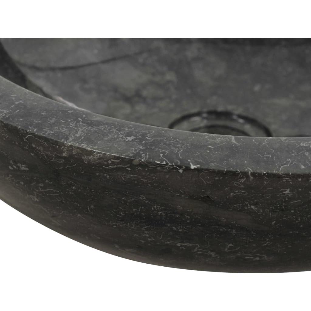 Kriauklė, juoda, 40x12cm, marmuras