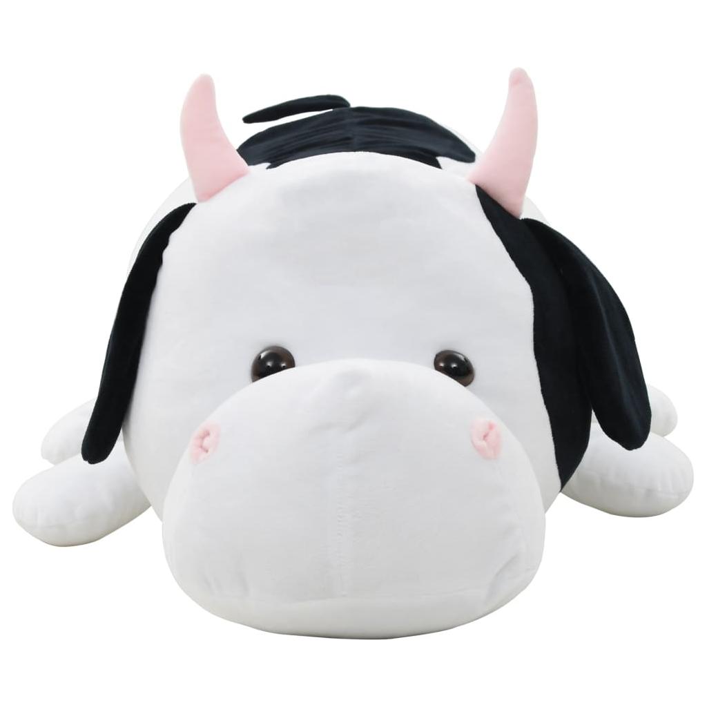Minkštas žaislas karvė, baltos ir juodos spalvos, pliušinis