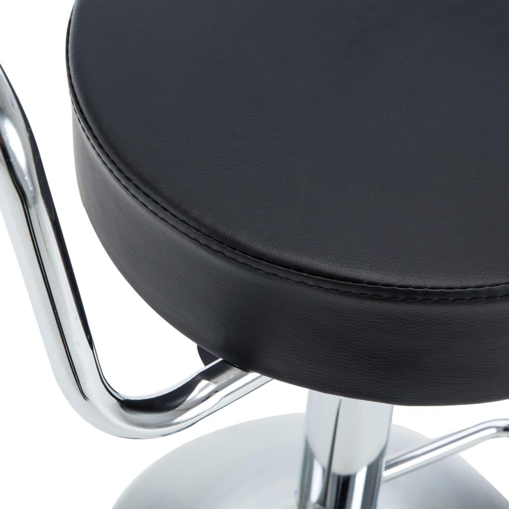 Besisukanč. baro kėdės, 2vnt., dirbt. oda, 52x51x106 cm, juodos