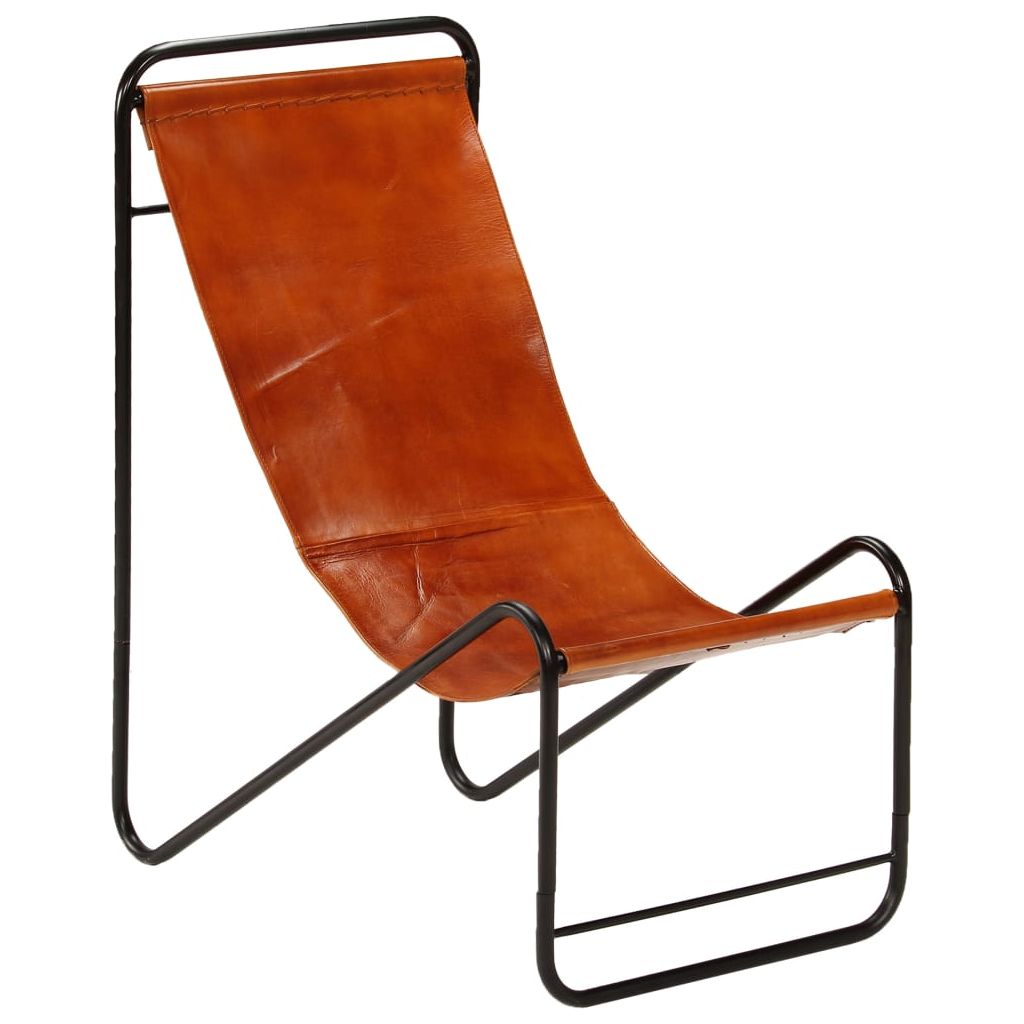 Kėdė, rudos spalvos, tikra oda