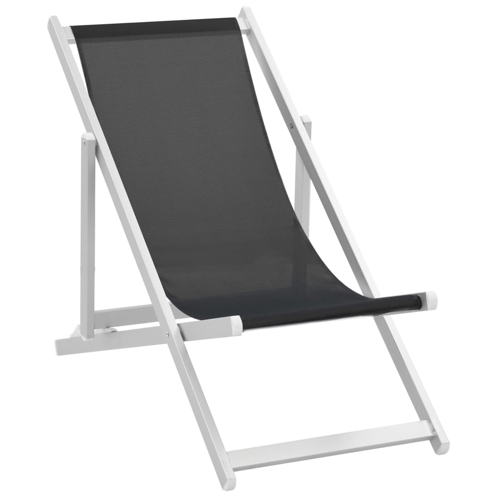 Sulankst. paplūd. kėdės, 2vnt., juodos sp., alium. ir tekstil.