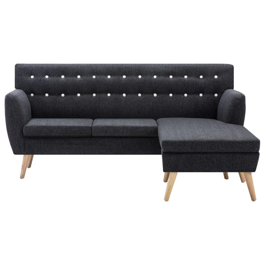 L-formos sofa, aud. apmušal., 171,5x138x81,5cm, tamsiai pilka