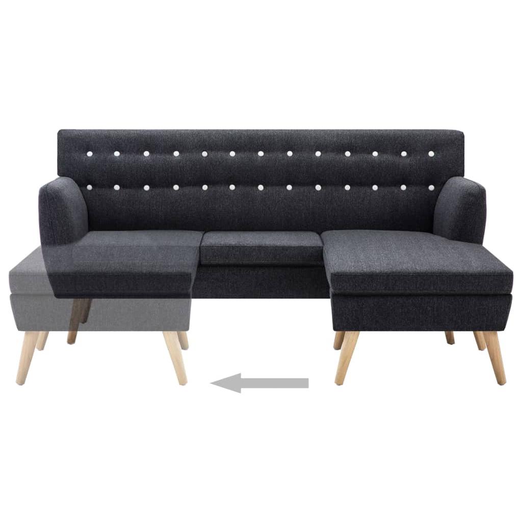 L-formos sofa, aud. apmušal., 171,5x138x81,5cm, tamsiai pilka