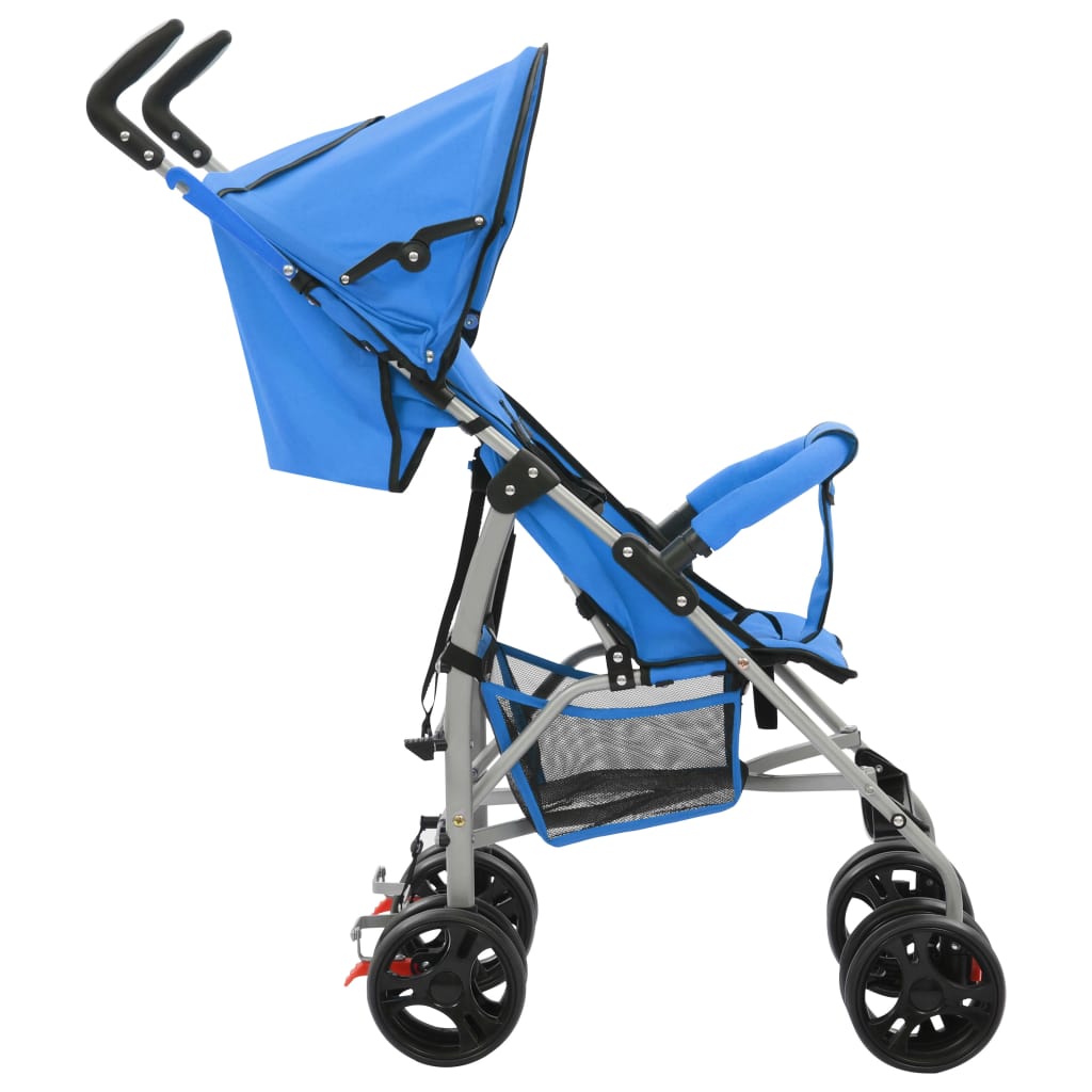 Sulankstomas vaikiškas vežimėlis, mėlynas, plienas, 2-1