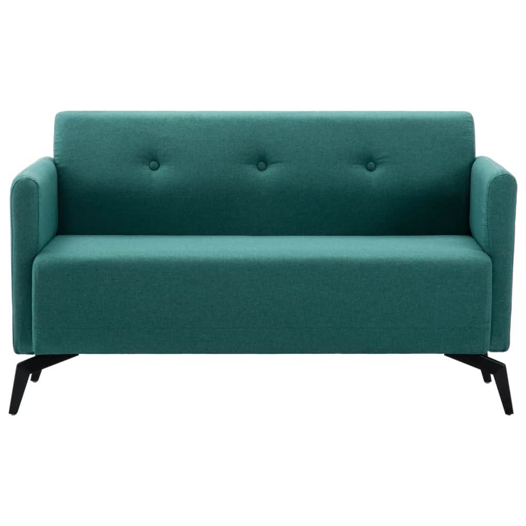 Dvivietė sofa, audinio apmušalas, 115x60x67cm, žalia