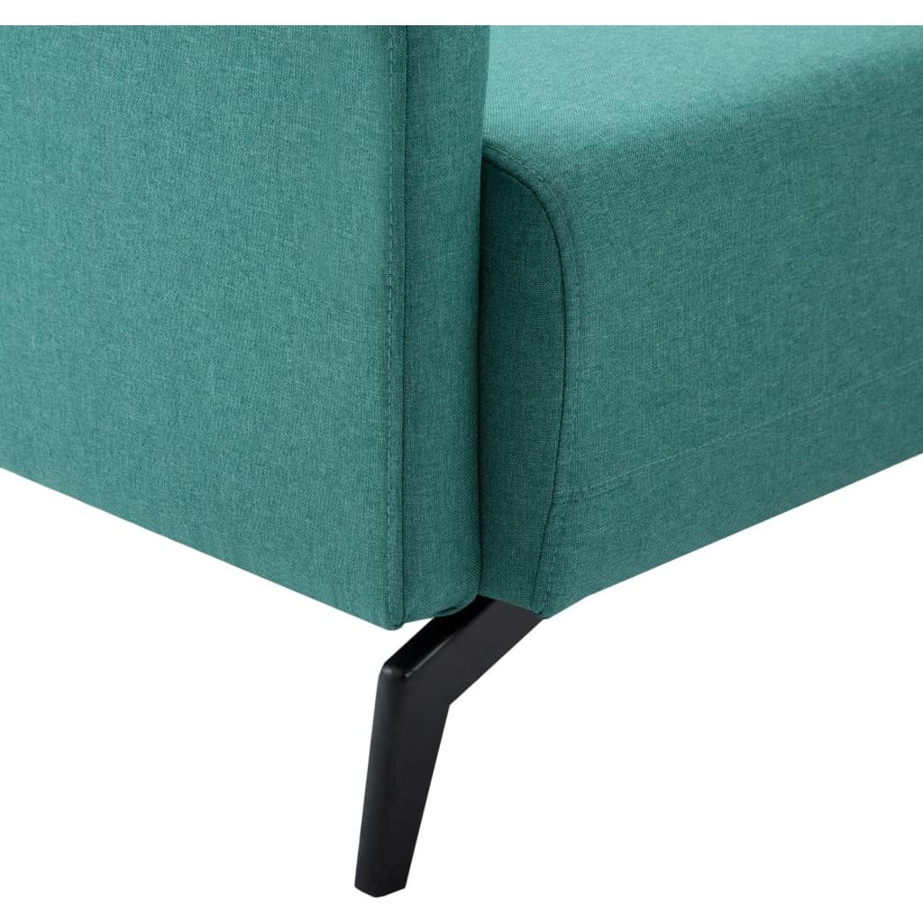 Dvivietė sofa, audinio apmušalas, 115x60x67cm, žalia