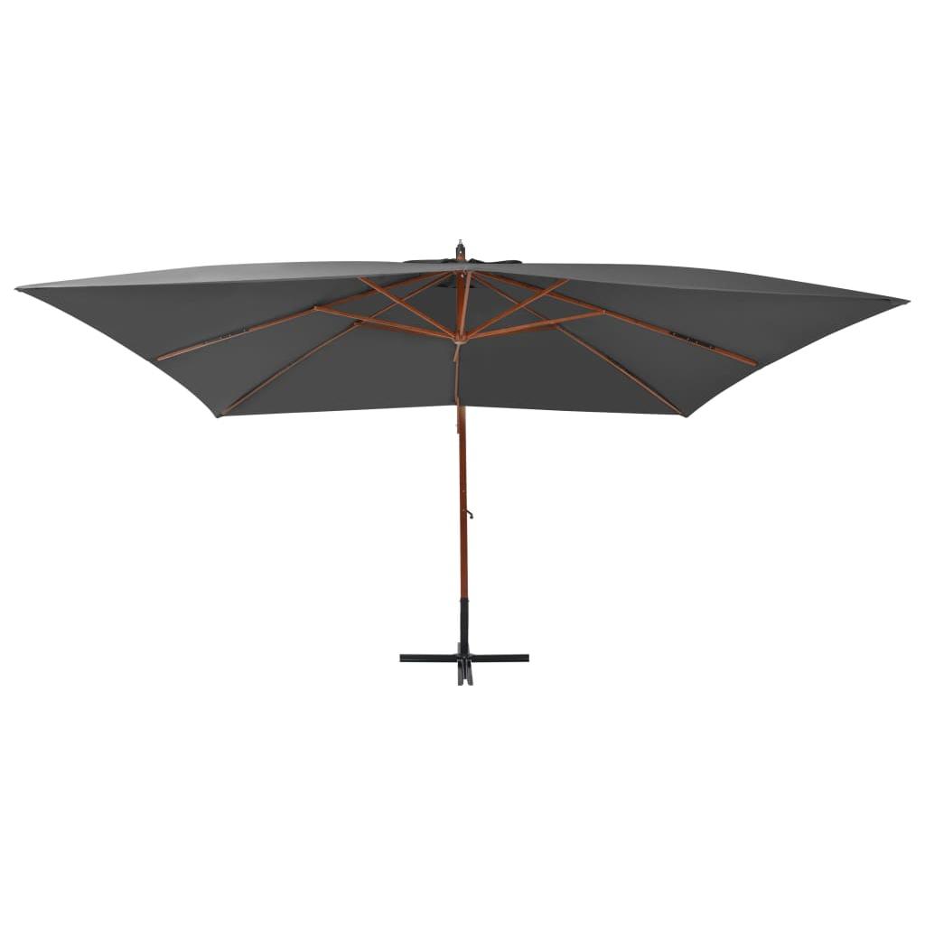 Gem. form. saulės skėtis su med. stulp., antr. sp., 400x300cm