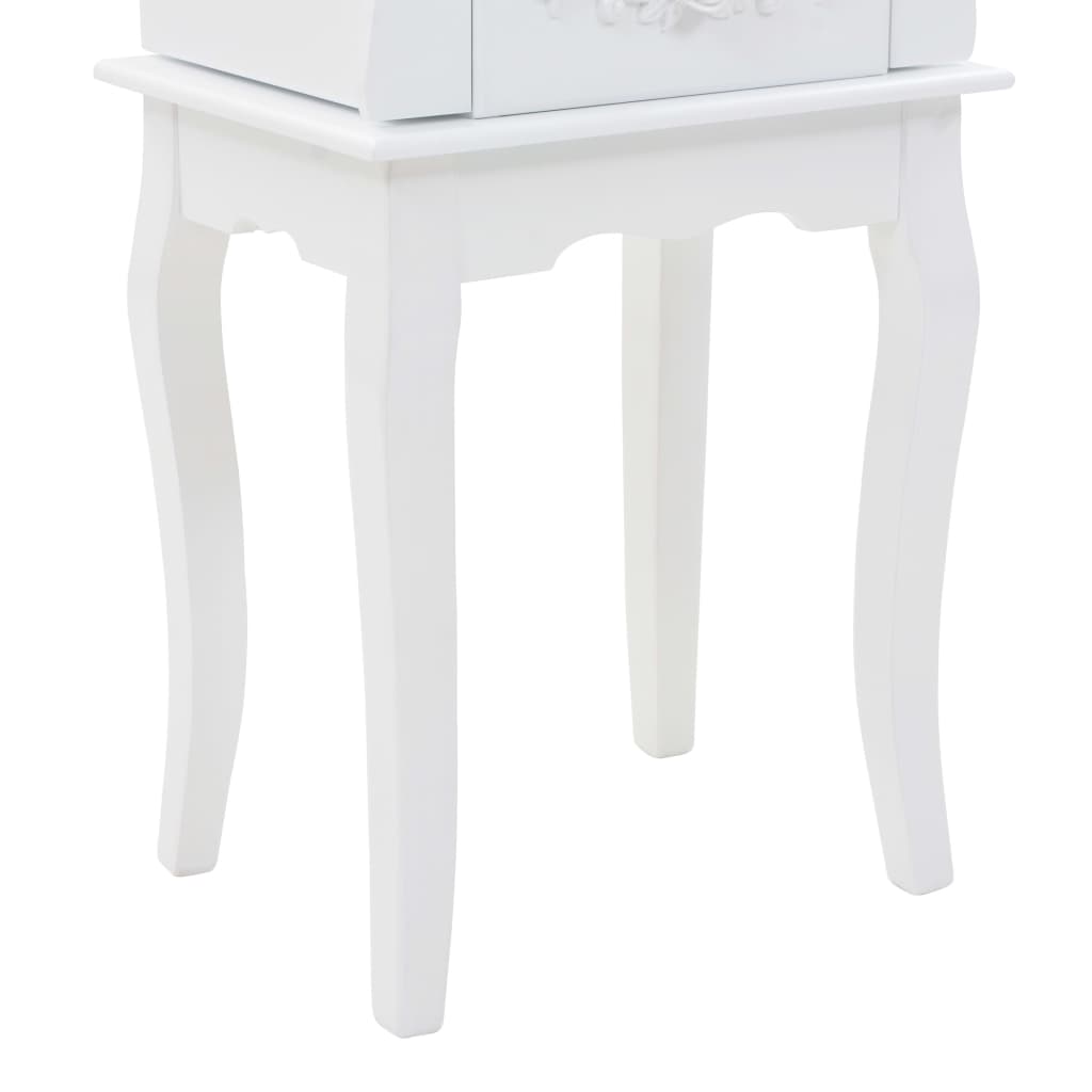 Pastatoma spintelė papuošalams, balta