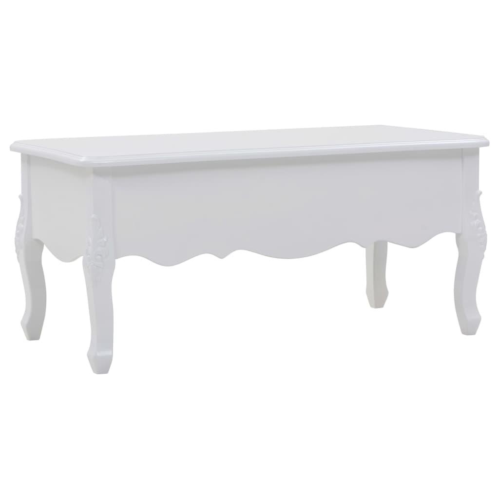 Kavos staliukas, baltas, 100x50x46 cm